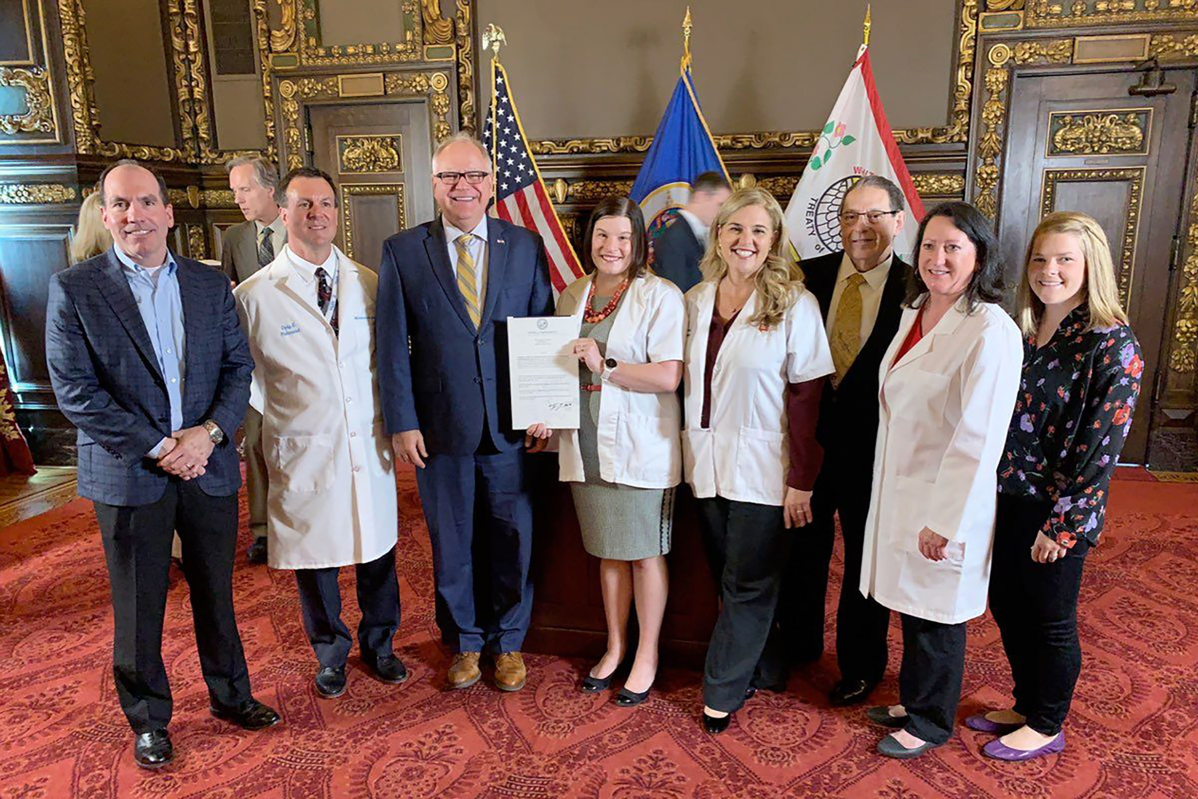 Astrup employees with legislators on Capitol Hill.